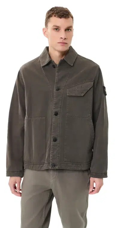 Stone Island Padded Canvas Coach Jacket Coal Grey S | Thumbnail 1