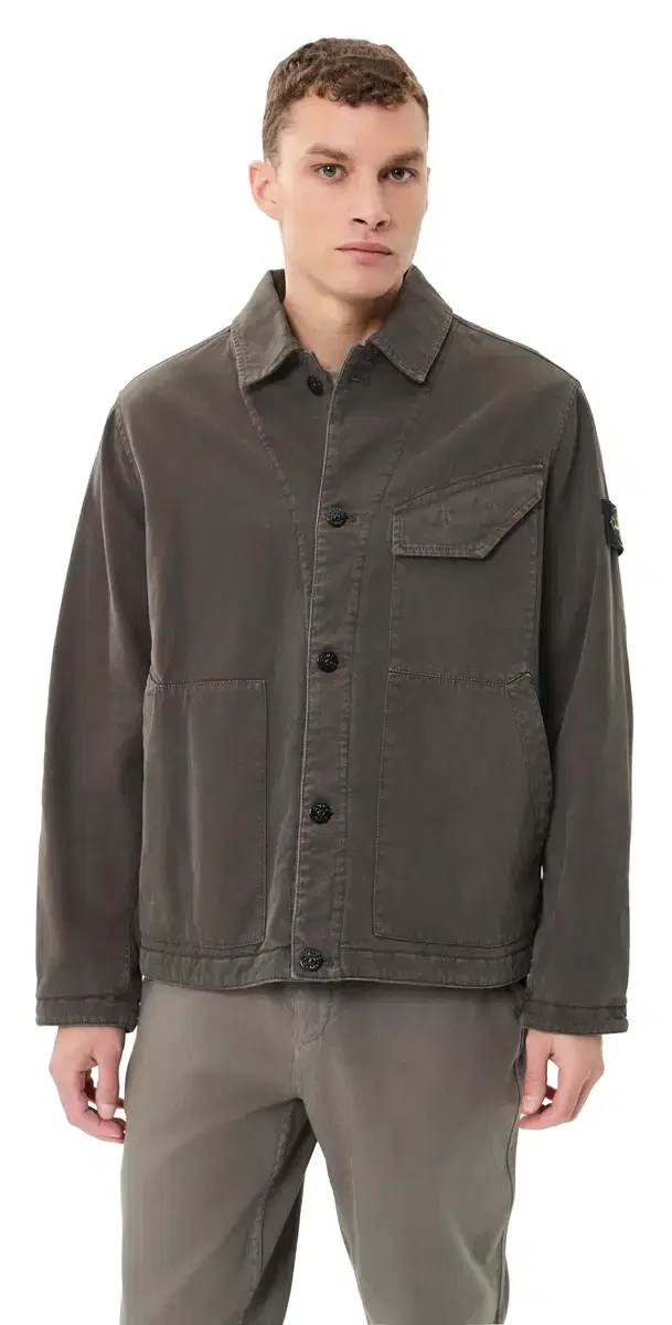 Stone Island Padded Canvas Coach Jacket Coal Grey
