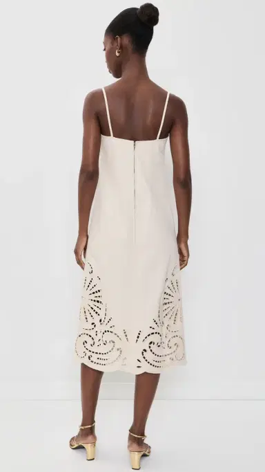 Ulla Johnson The Jane Eyelet Denim Dress Cowrie 6 | Thumbnail 3 Ulla Johnson The Jane Eyelet Denim Dress Cowrie 6 | Thumbnail 3