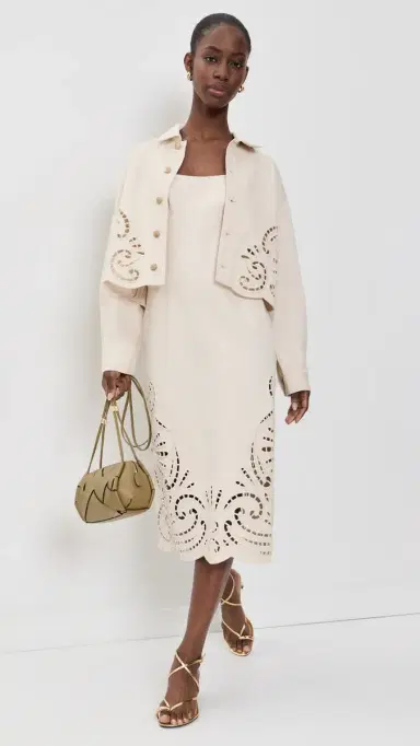 Ulla Johnson The Jane Eyelet Denim Dress Cowrie 6 | Thumbnail 5 Ulla Johnson The Jane Eyelet Denim Dress Cowrie 6 | Thumbnail 5