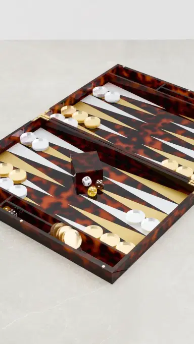 Tizo Design Lucite Tortoise Backgammon Set Tortoise | Thumbnail 2 Tizo Design Lucite Tortoise Backgammon Set Tortoise | Thumbnail 2