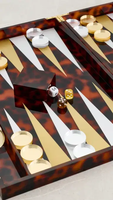 Tizo Design Lucite Tortoise Backgammon Set Tortoise | Thumbnail 4 Tizo Design Lucite Tortoise Backgammon Set Tortoise | Thumbnail 4