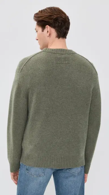 FRAME Cashmere Crew Neck weater moky Green | Thumbnail 3