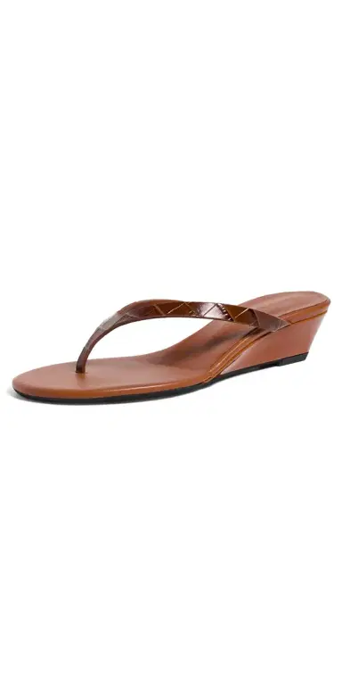 Christopher Esber Scala Embossed Wedges Cognac 36 | Thumbnail 1