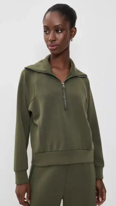 Spanx AirEssentials Half Zip Sweatshirt Monstera | Thumbnail 2 Spanx AirEssentials Half Zip Sweatshirt Monstera | Thumbnail 2