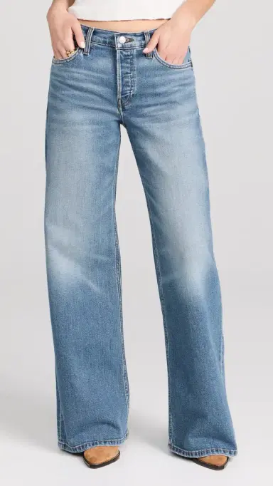 RE/DONE Mid Rise Wide Leg Jeans West Coast Fade | Thumbnail 2 RE/DONE Mid Rise Wide Leg Jeans West Coast Fade | Thumbnail 2