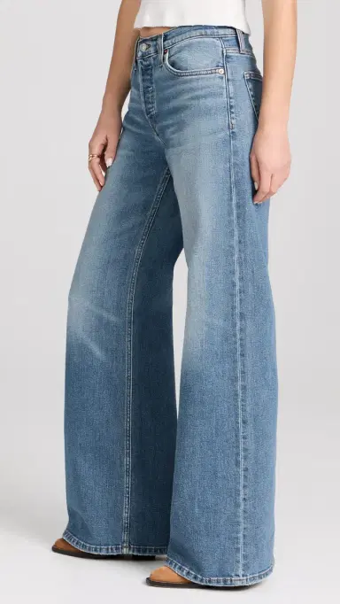 RE/DONE Mid Rise Wide Leg Jeans West Coast Fade | Thumbnail 4 RE/DONE Mid Rise Wide Leg Jeans West Coast Fade | Thumbnail 4