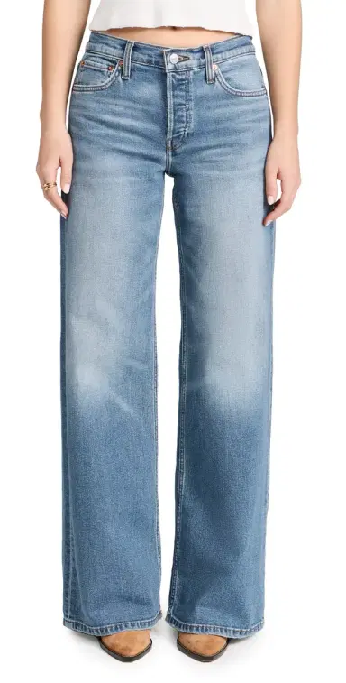 RE/DONE Mid Rise Wide Leg Jeans West Coast Fade | Thumbnail 1 RE/DONE Mid Rise Wide Leg Jeans West Coast Fade | Thumbnail 1