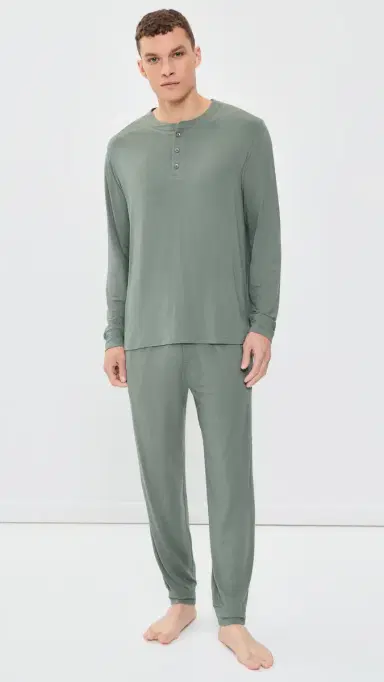 Eberjey Henry Long Pajamas Set Desert age | Thumbnail 2