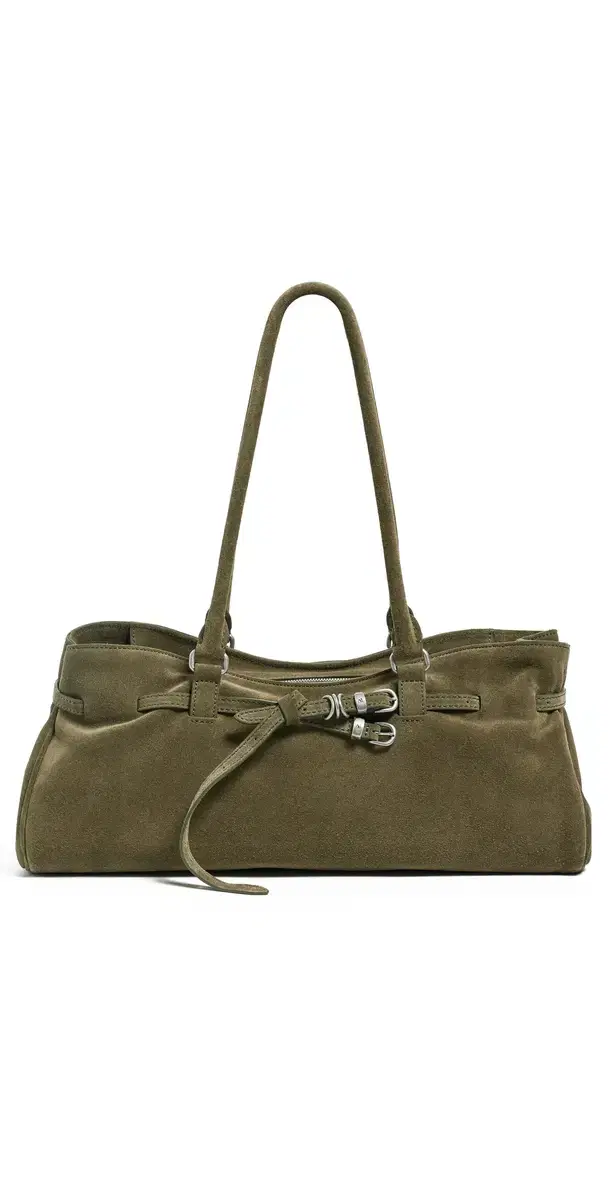 Marge Sherwood Soft Grandma Shoulder Bag Dark Olive Suede One Size