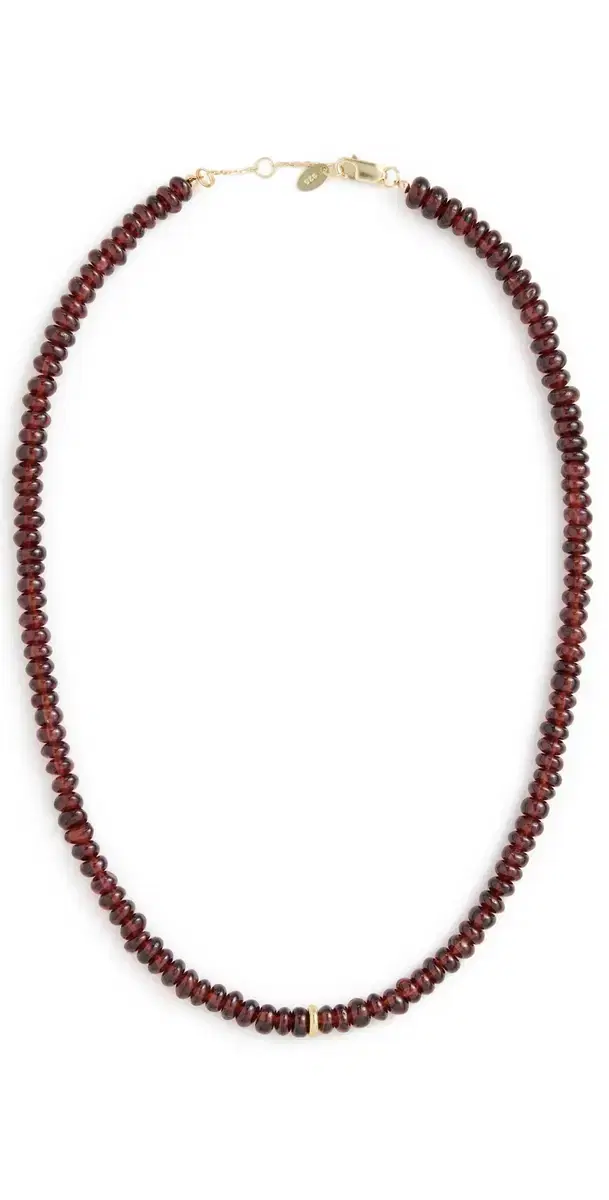 SHASHI Smooth Gemstone Necklace Gold One Size