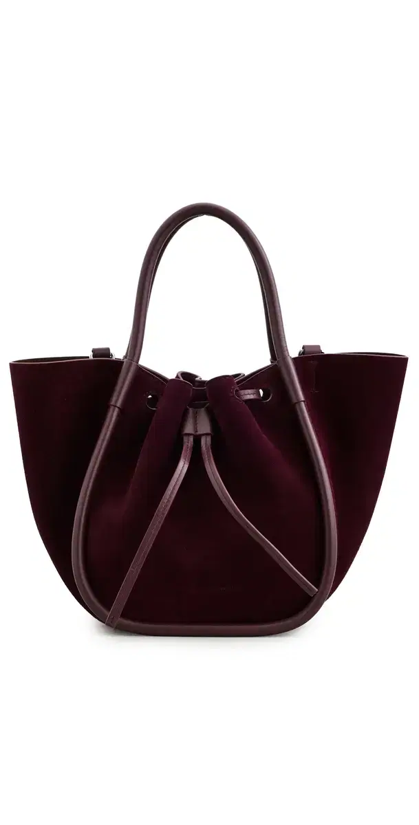Proenza Schouler Small Ruched Tote In Soft Suede Oxblood One Size