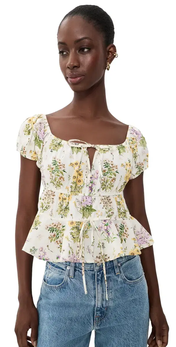 La Maregold The Iris Top Small Botanical avender