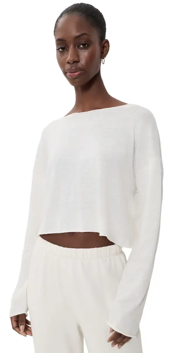 Éterne Cropped Boatneck Top