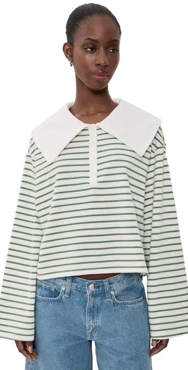 VRG GRL Julieta Polo Green tripe