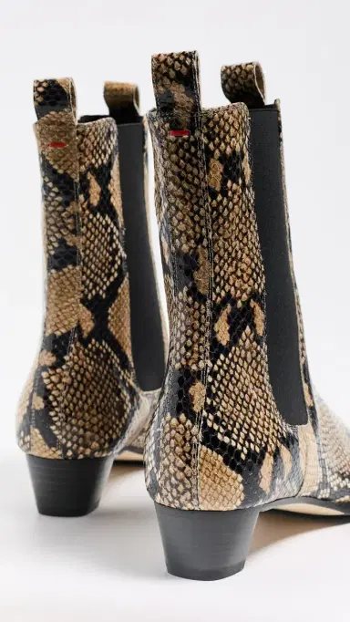 aeyde Kiki Snake Print Chelsea Boots Hazelnut | Thumbnail 4