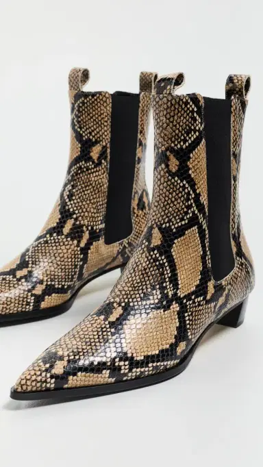 aeyde Kiki Snake Print Chelsea Boots Hazelnut | Thumbnail 5