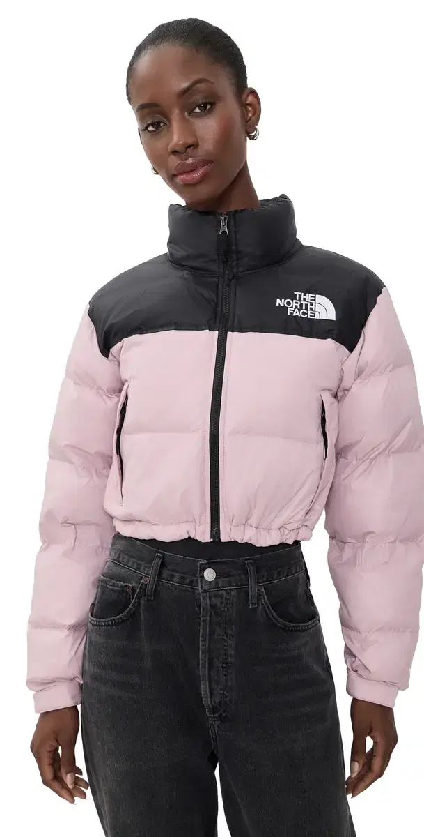 The North Face Nuptse Short Jacket etal Pink/TNF Black