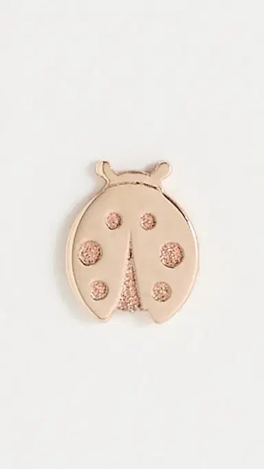 Zoë Chicco 14k Gold Single Itty Bitty Ladybug Stud Earring Yellow Gold One Size | Thumbnail 2