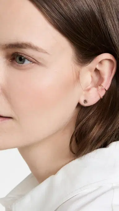 Zoë Chicco 14k Gold Single Itty Bitty Ladybug Stud Earring Yellow Gold One Size | Thumbnail 3