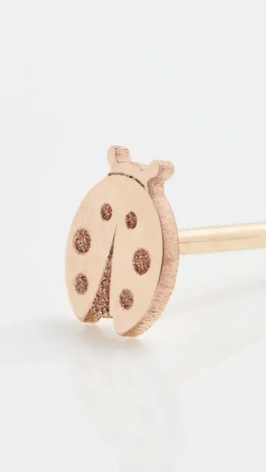 Zoë Chicco 14k Gold Single Itty Bitty Ladybug Stud Earring Yellow Gold One Size | Thumbnail 5