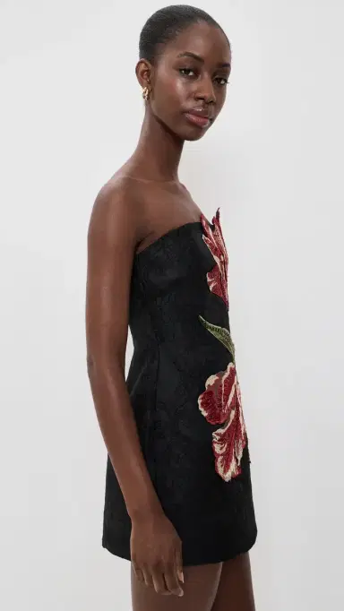 Alice + Olivia Katia Embellished Strapless Lantern Mini Dress Soft Tulip Black 6 | Thumbnail 4 Alice + Olivia Katia Embellished Strapless Lantern Mini Dress Soft Tulip Black 6 | Thumbnail 4