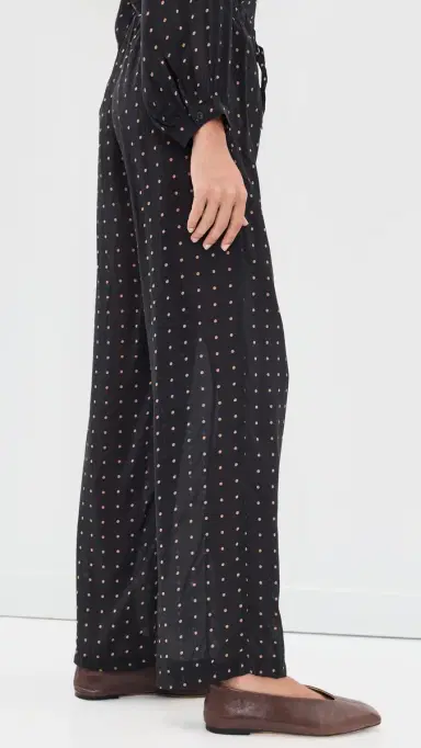 Natalie Martin Collection Jamie Pants Petite Polka Dot Black & Tan | Thumbnail 4 Natalie Martin Collection Jamie Pants Petite Polka Dot Black & Tan | Thumbnail 4