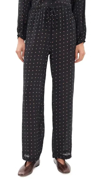 Natalie Martin Collection Jamie Pants Petite Polka Dot Black & Tan | Thumbnail 1 Natalie Martin Collection Jamie Pants Petite Polka Dot Black & Tan | Thumbnail 1