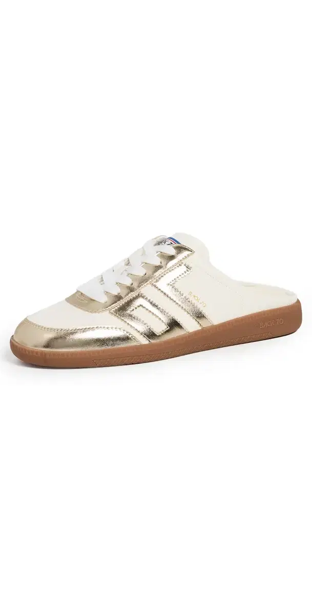 Back 70 Easter Sneaker Mules Metallic Gold