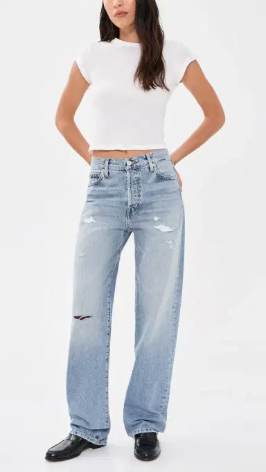 Éterne Saint Boyfriend Jeans Light Indigo | Thumbnail 5