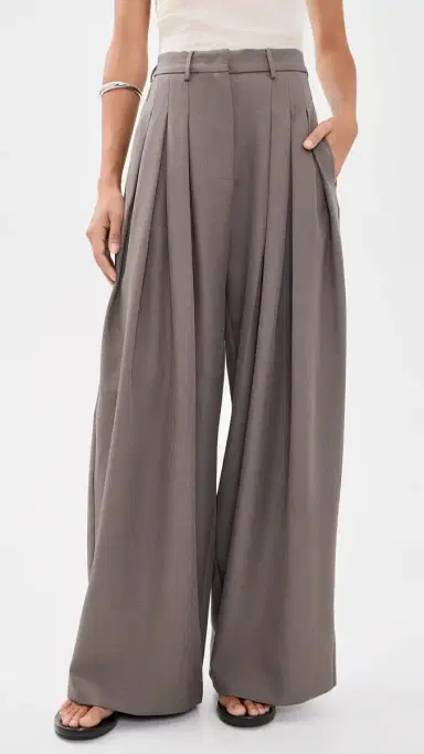MEIMEIJ Oversized Wide Leg Pleated Pants Fango | Thumbnail 2 MEIMEIJ Oversized Wide Leg Pleated Pants Fango | Thumbnail 2