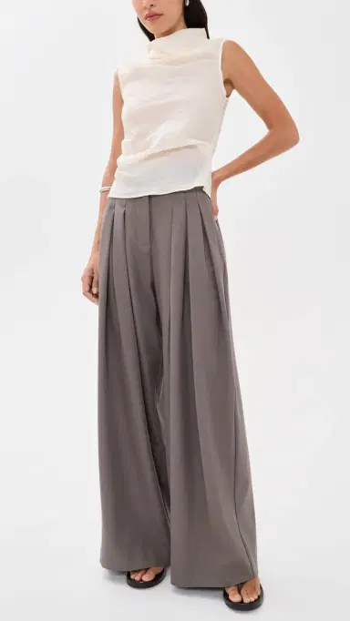 MEIMEIJ Oversized Wide Leg Pleated Pants Fango | Thumbnail 5 MEIMEIJ Oversized Wide Leg Pleated Pants Fango | Thumbnail 5