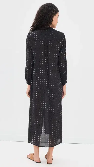 Natalie Martin Collection B Dress Petite Polka Dot Black & Tan | Thumbnail 3 Natalie Martin Collection B Dress Petite Polka Dot Black & Tan | Thumbnail 3