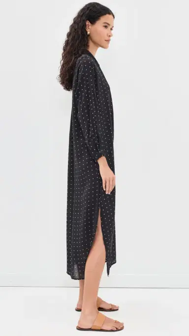 Natalie Martin Collection B Dress Petite Polka Dot Black & Tan | Thumbnail 4 Natalie Martin Collection B Dress Petite Polka Dot Black & Tan | Thumbnail 4