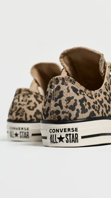 Converse Chuck Taylor All Star Leopard Jacquard Sneakers Egret/Black/Honey Stick | Thumbnail 4