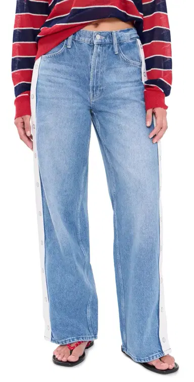Mother The Stripe Resealable Skimp Jeans | Thumbnail 1 Mother The Stripe Resealable Skimp Jeans | Thumbnail 1