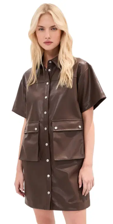 LE BOP ariette Utility Mini Dress Coffee | Thumbnail 1