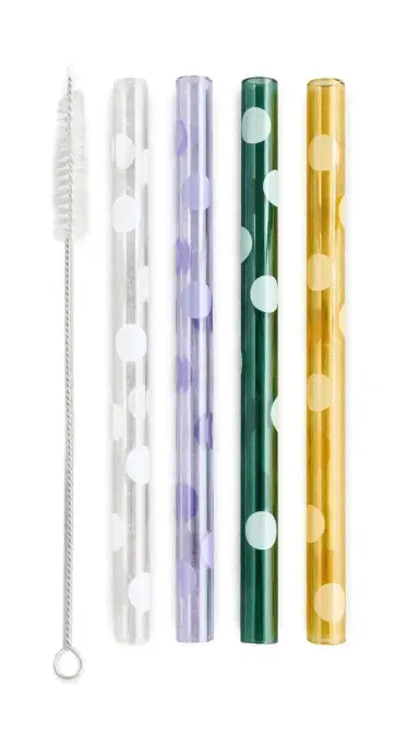FAZEEK Polka Dot Smoothie Straws Multi One Size | Thumbnail 5