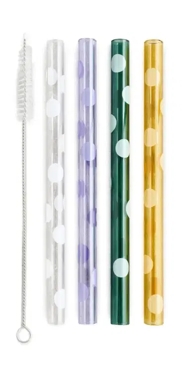 FAZEEK Polka Dot Smoothie Straws Multi One Size | Thumbnail 1