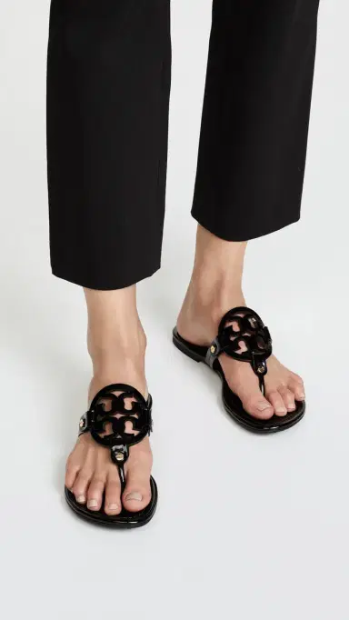 Tory Burch Miller Sandals Black Patent | Thumbnail 3