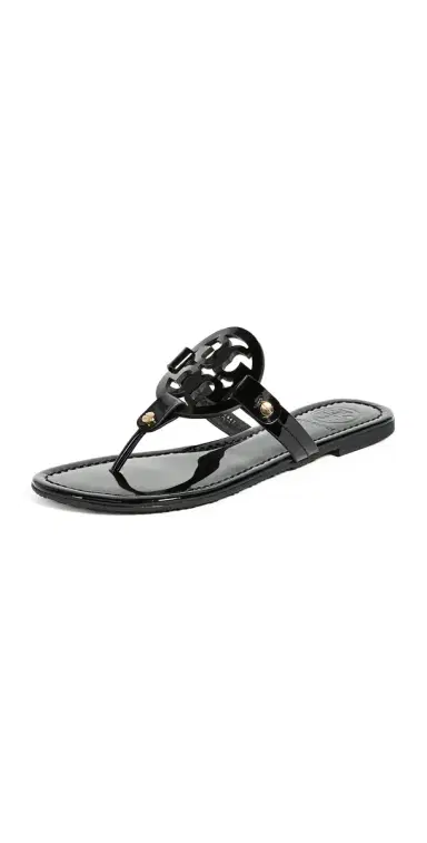 Tory Burch Miller Sandals Black Patent | Thumbnail 1