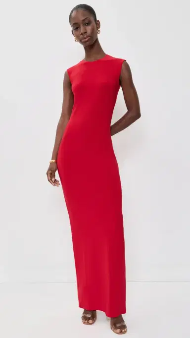 Norma Kamali Sleeveless Maxi Dress Tiger Red L | Thumbnail 2