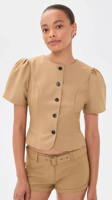 LIONESS Femme Blouse Camel M | Thumbnail 2