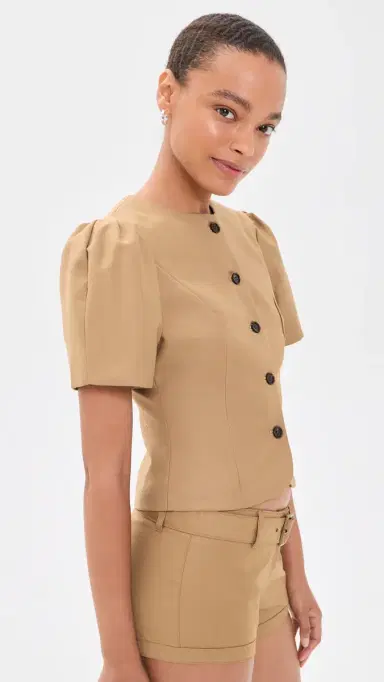 LIONESS Femme Blouse Camel M | Thumbnail 4