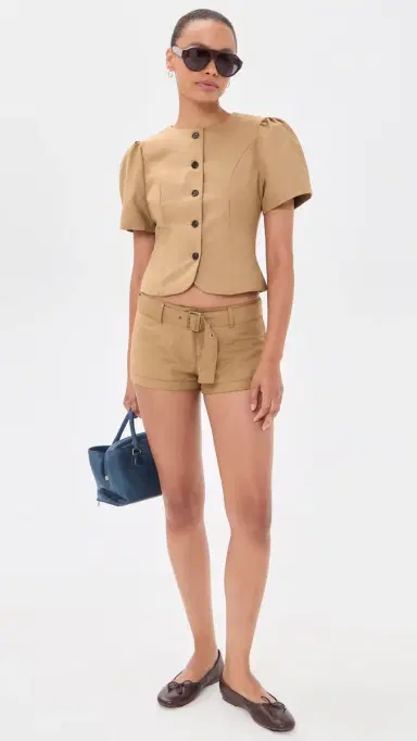 LIONESS Femme Blouse Camel M | Thumbnail 5