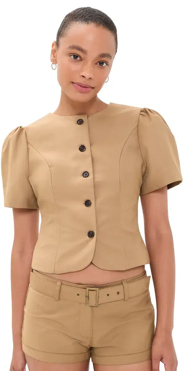 Femme Blouse Camel