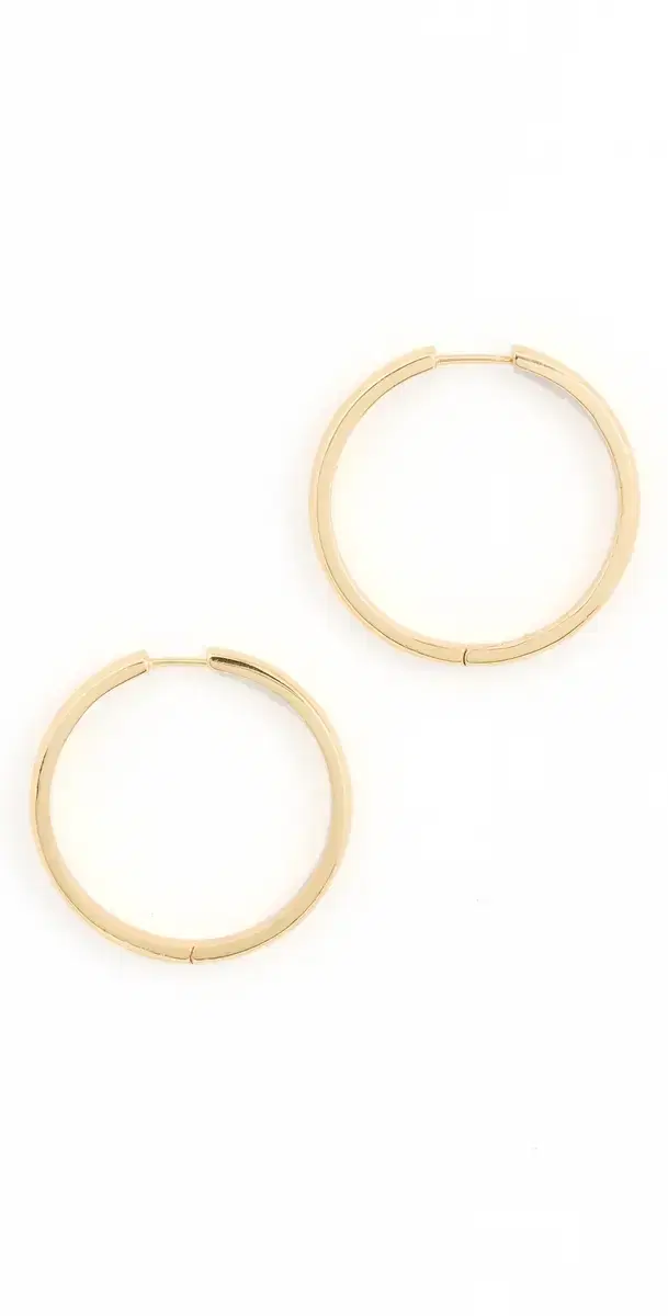 Madewell Perfect Large Hoop Earrings Warm Gold One Size