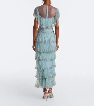 Costarellos Crystal-embellished tiered tulle gown | Thumbnail 2 Costarellos Crystal-embellished tiered tulle gown | Thumbnail 2