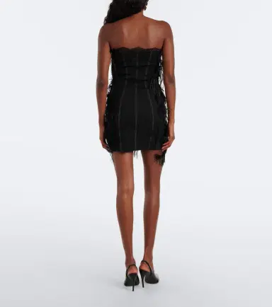 The Attico Feather-trimmed minidress | Thumbnail 2 The Attico Feather-trimmed minidress | Thumbnail 2