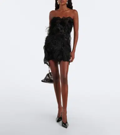 The Attico Feather-trimmed minidress | Thumbnail 6 The Attico Feather-trimmed minidress | Thumbnail 6